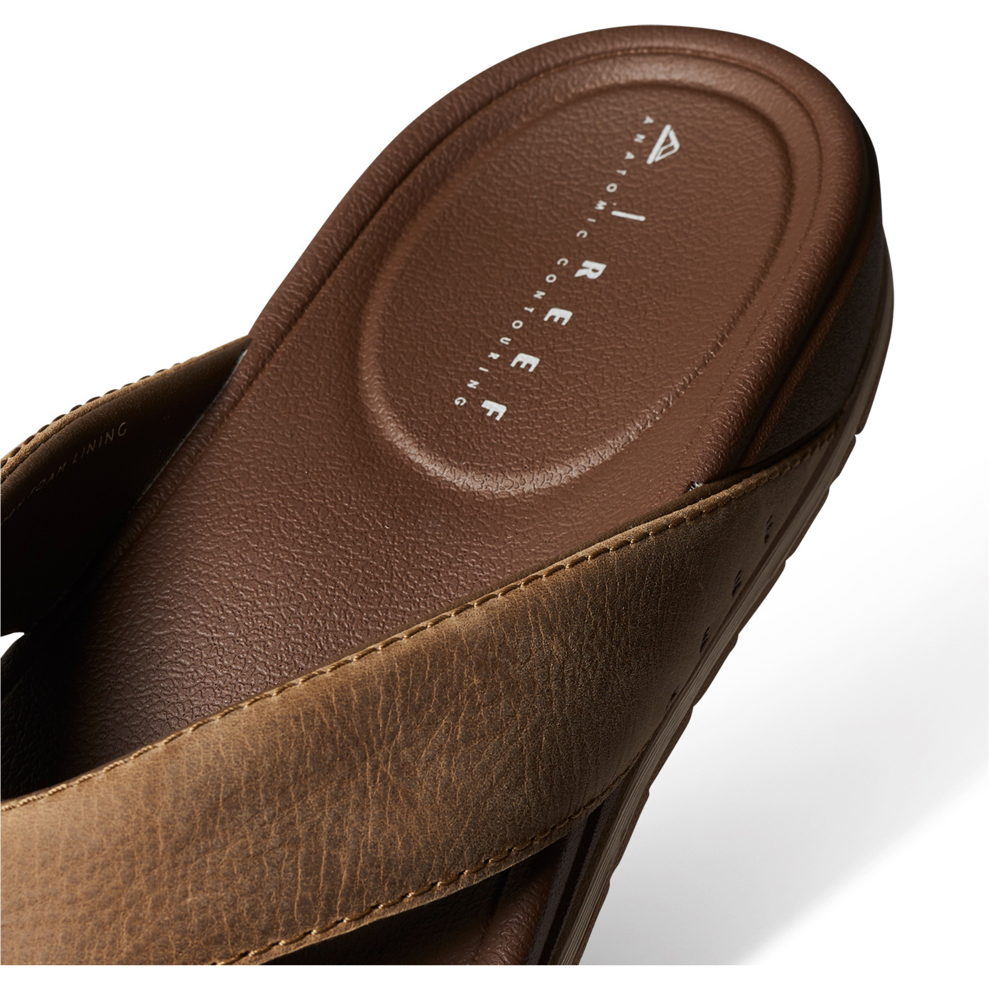 2026 Reef Hommes Coussin Bonzer Sandales En Cuir CJ5506 - Toffee